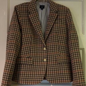 J.Crew Plaid Women's Checkered School Boy Blazer - Brown and Black like new